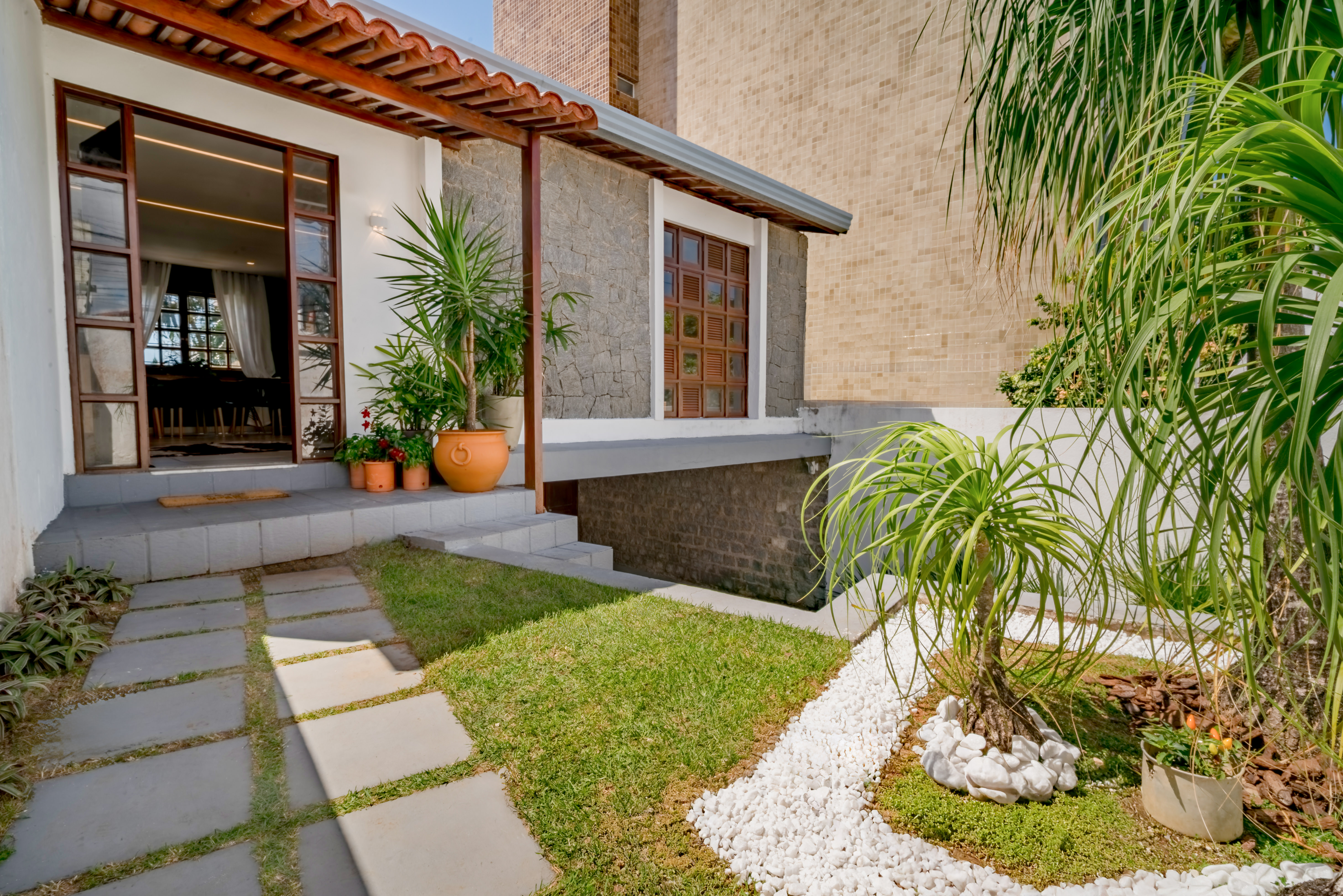Front of villa
